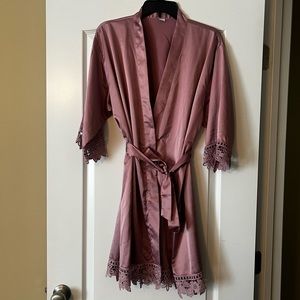 Mauve Silky Robe